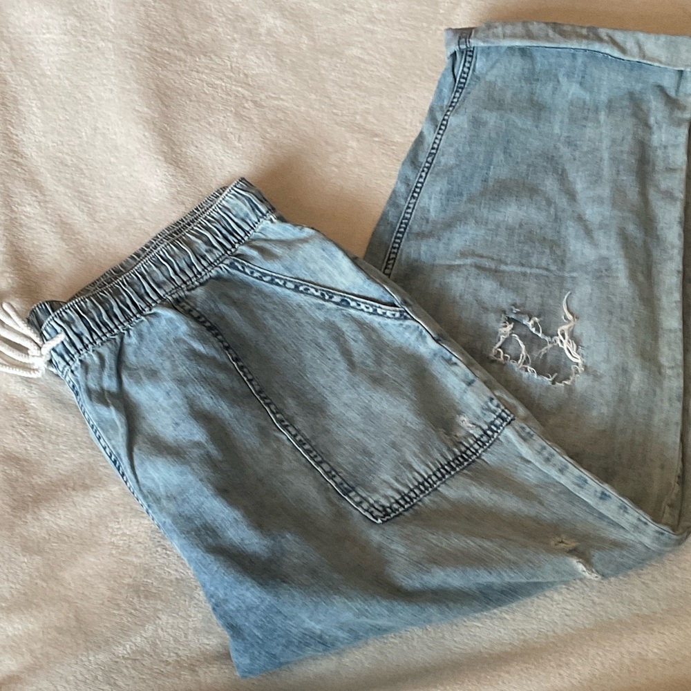 aerie Light Blue Straight Leg Jeans